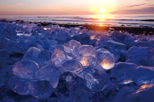 Jewelry Ice on the Toyokoro coast